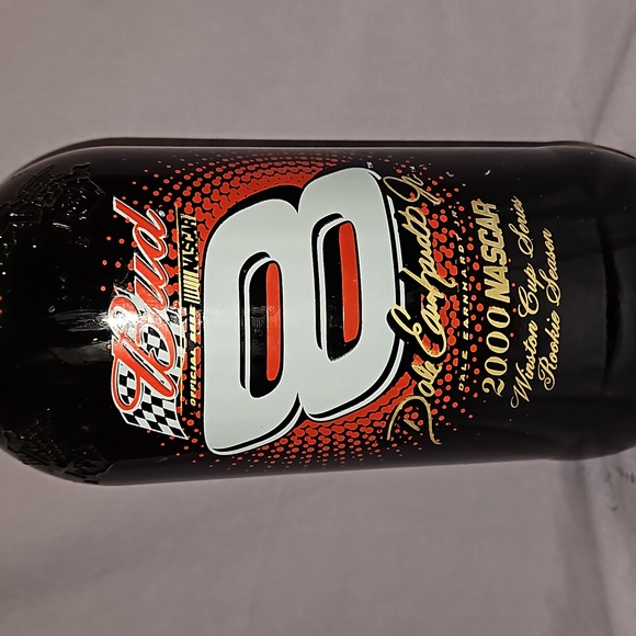 Large Giant Glass Budweiser Beer Bottle Bank-15" 64oz-Dale Earnhardt Jr #8-EC - Picture 3 of 10